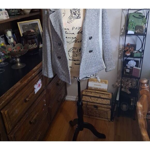 Anthropologie Saturday Sunday Women's Black and White Marled Blazer Jacket XXSP - Picture 12 of 12